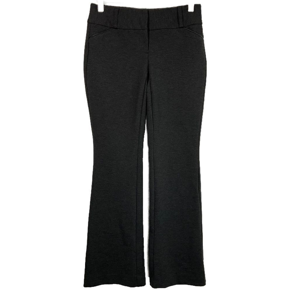 Alfani Heathered Black Bootcut Dress Pants Petite 0 0P
